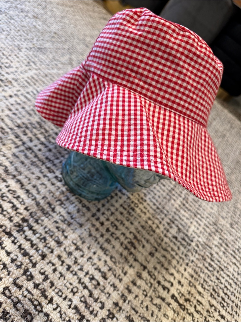 Red Gingham Bucket Hat for woman’s